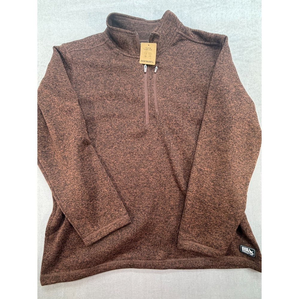 NWT Eddie Bauer Radiator Fleece 1/4 Zip Pullover Red Size 2XL